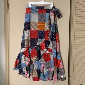 Polo Ralph Lauren Patchwork Wrap Skirt